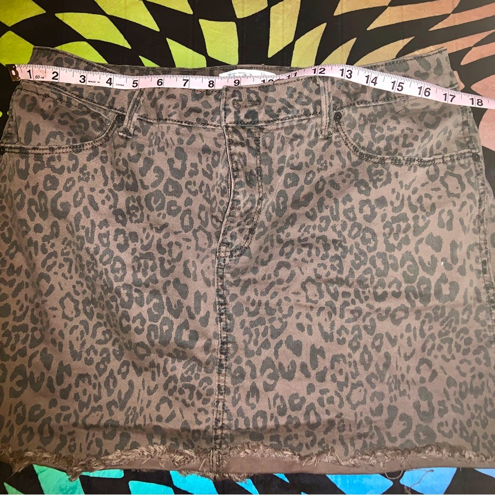 Kohls Mudd Mini Animal Print Skirt